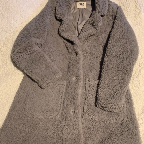 Asoran Collection Faux Teddy Bear Coat - Picture 2 of 2